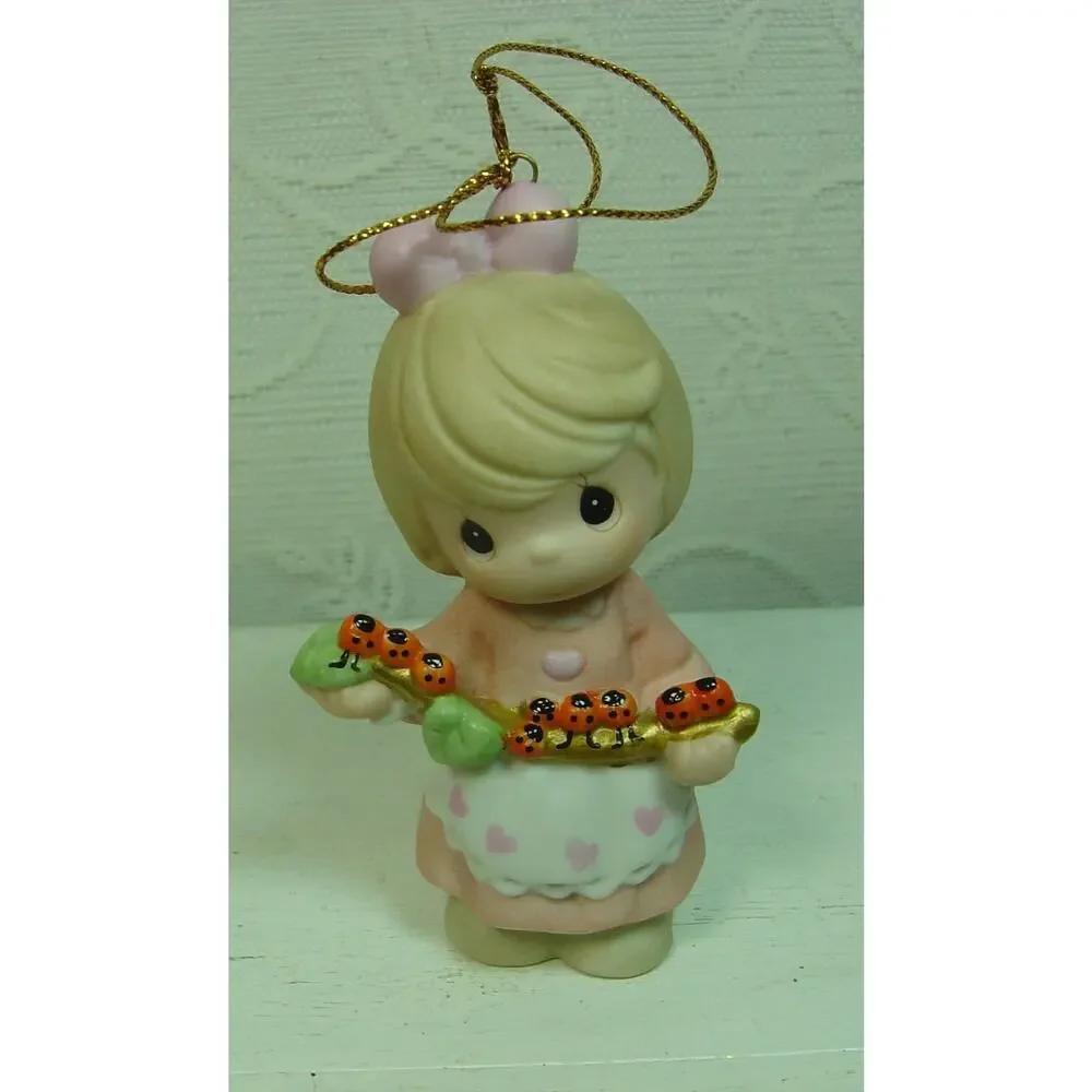 PRECIOUS MOMENTS ORNAMENT-NINE LADIES (BUGS) DANCING FOR JOY-2000-#9 IN SERIES